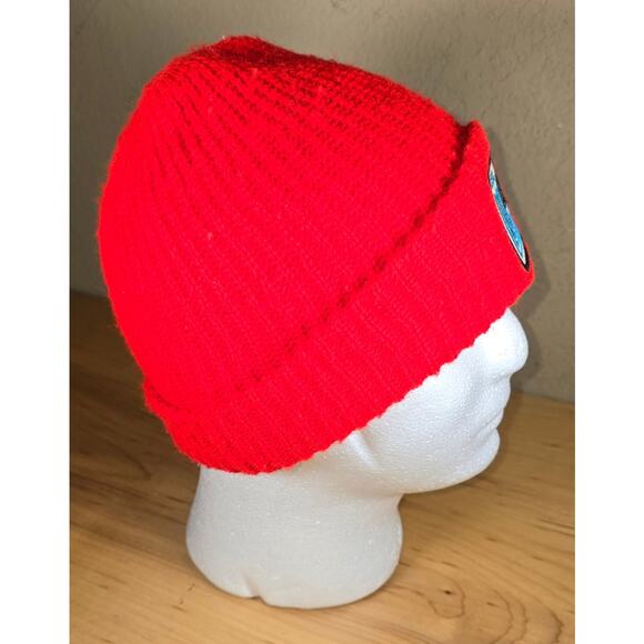 Usa Lake Placid 1980 Patch on Red Beanie Vintage 1980 Retro Winter Olympics - Picture 3 of 8